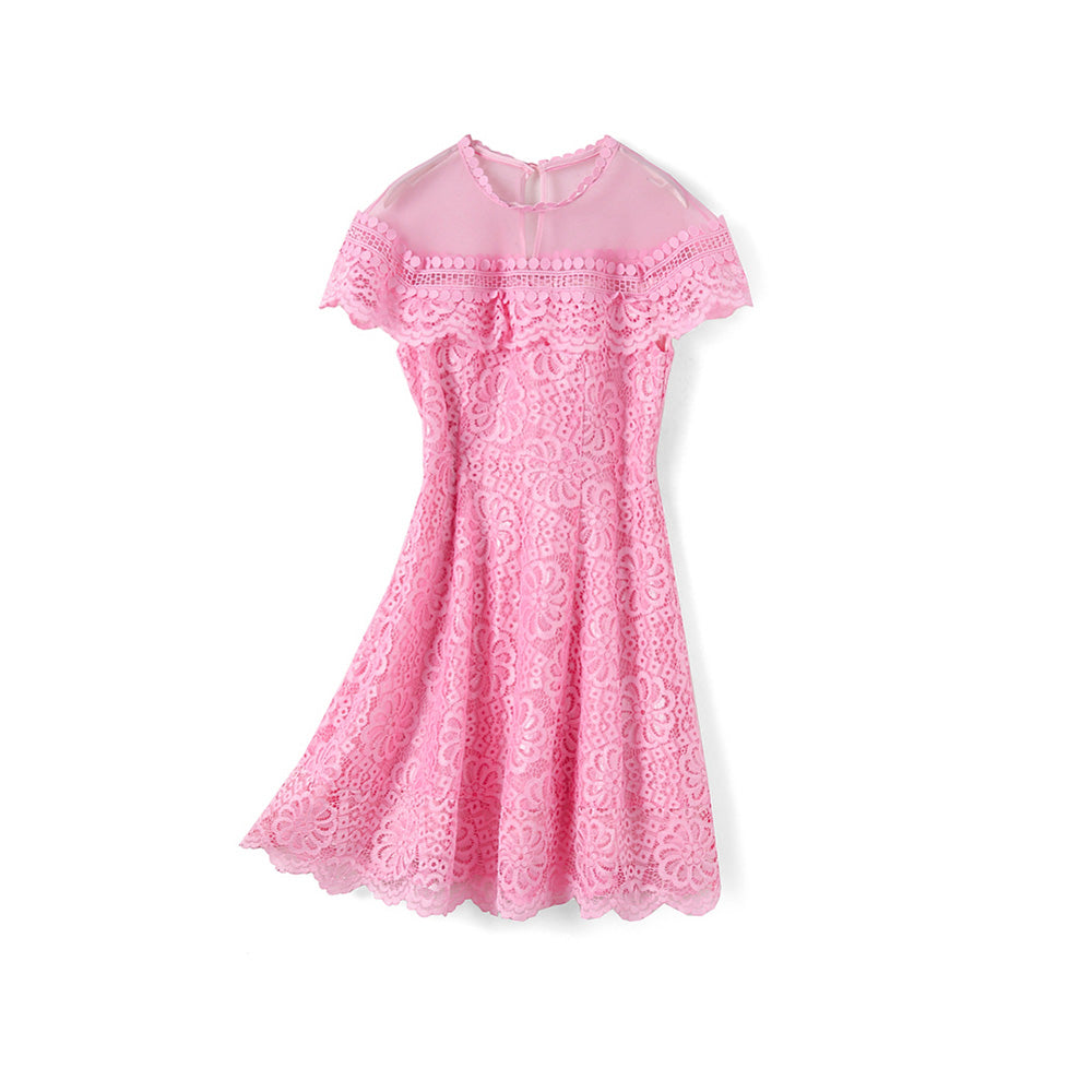 Lace Overlay Charm Dress