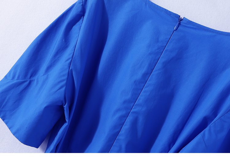 Sapphire Serenity Belted Dress