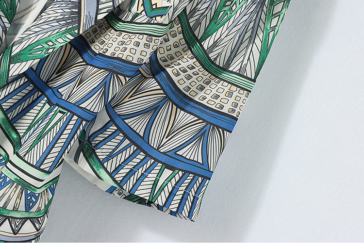 Geometric Wrap Blazer