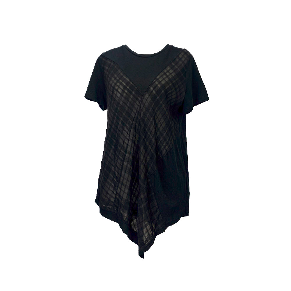 Chic Shadow Plaid Tee