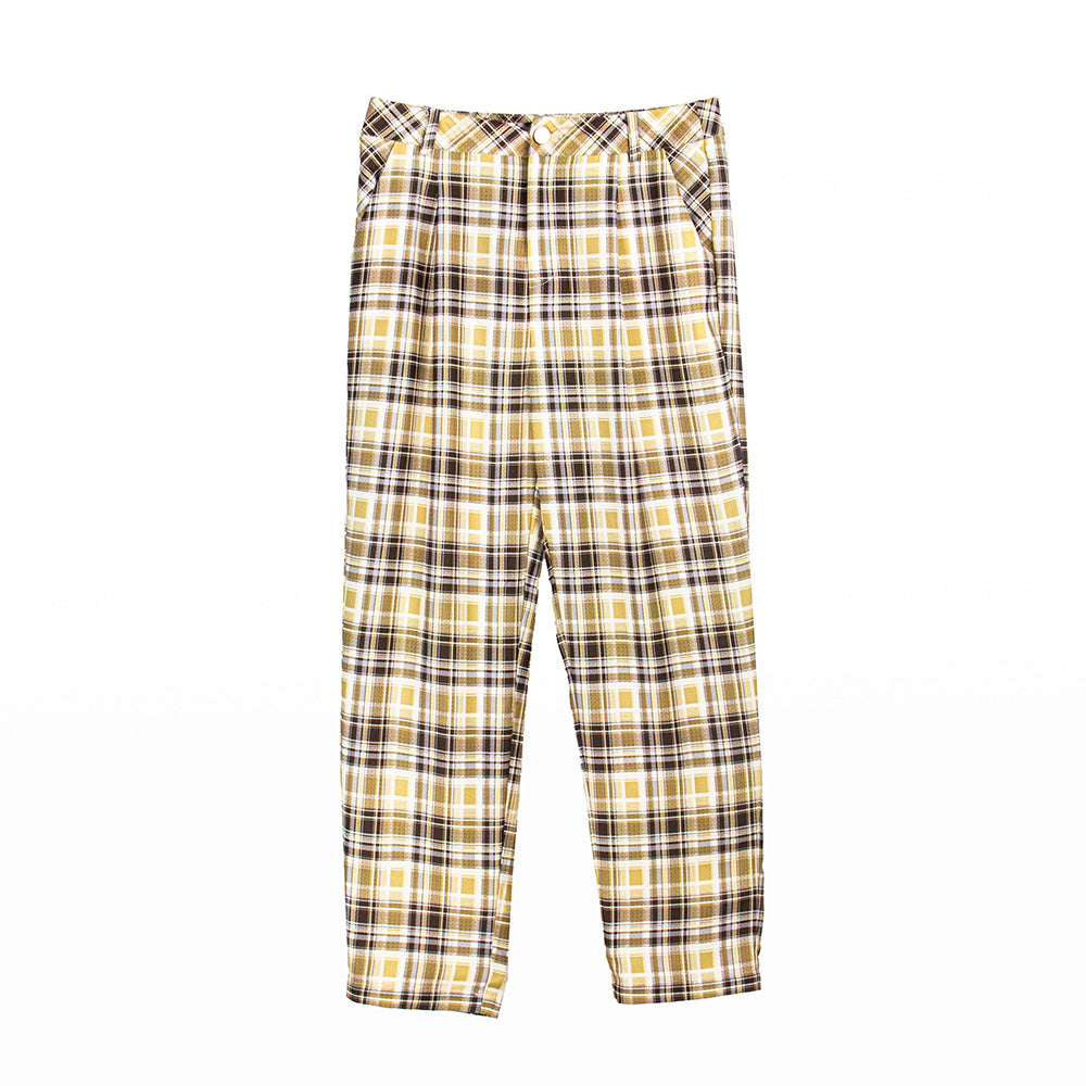 Golden Plaid Trousers