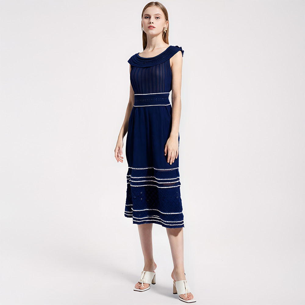 Knitted Classic Navy Dress