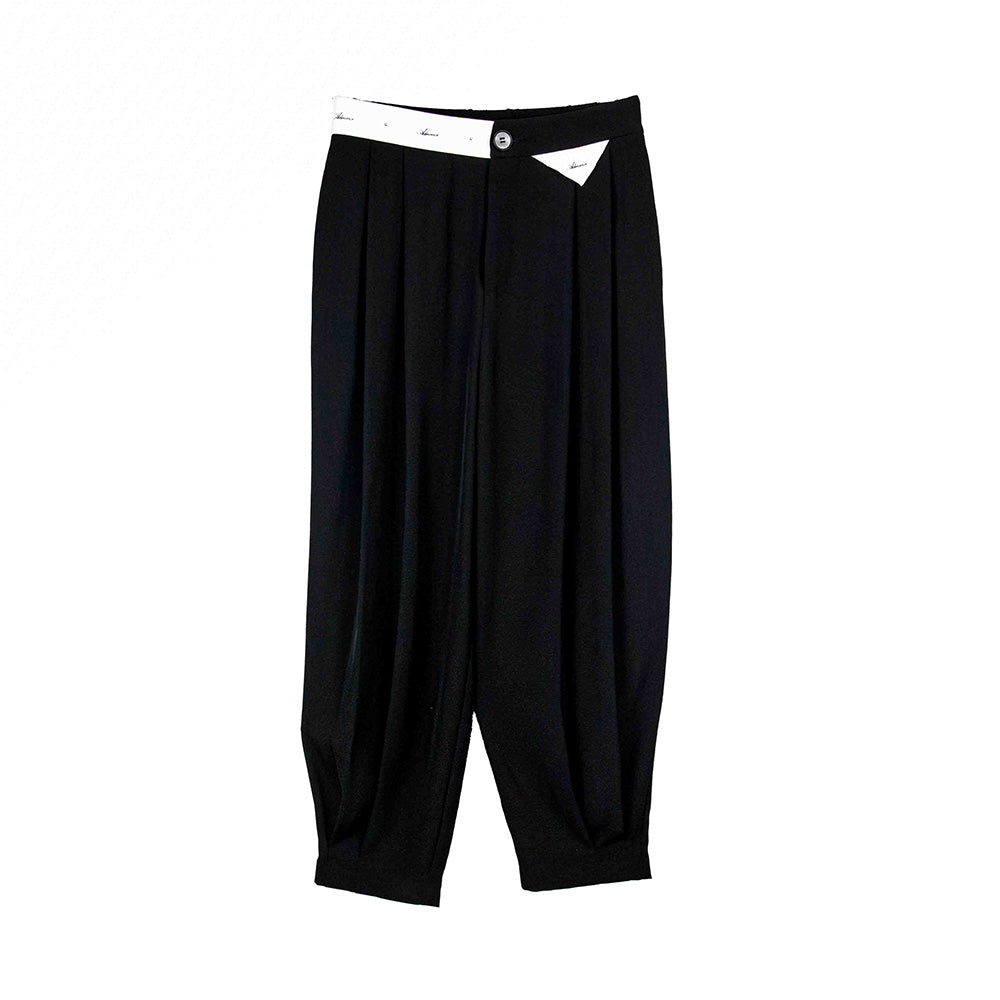 Black Pleated Trousers
