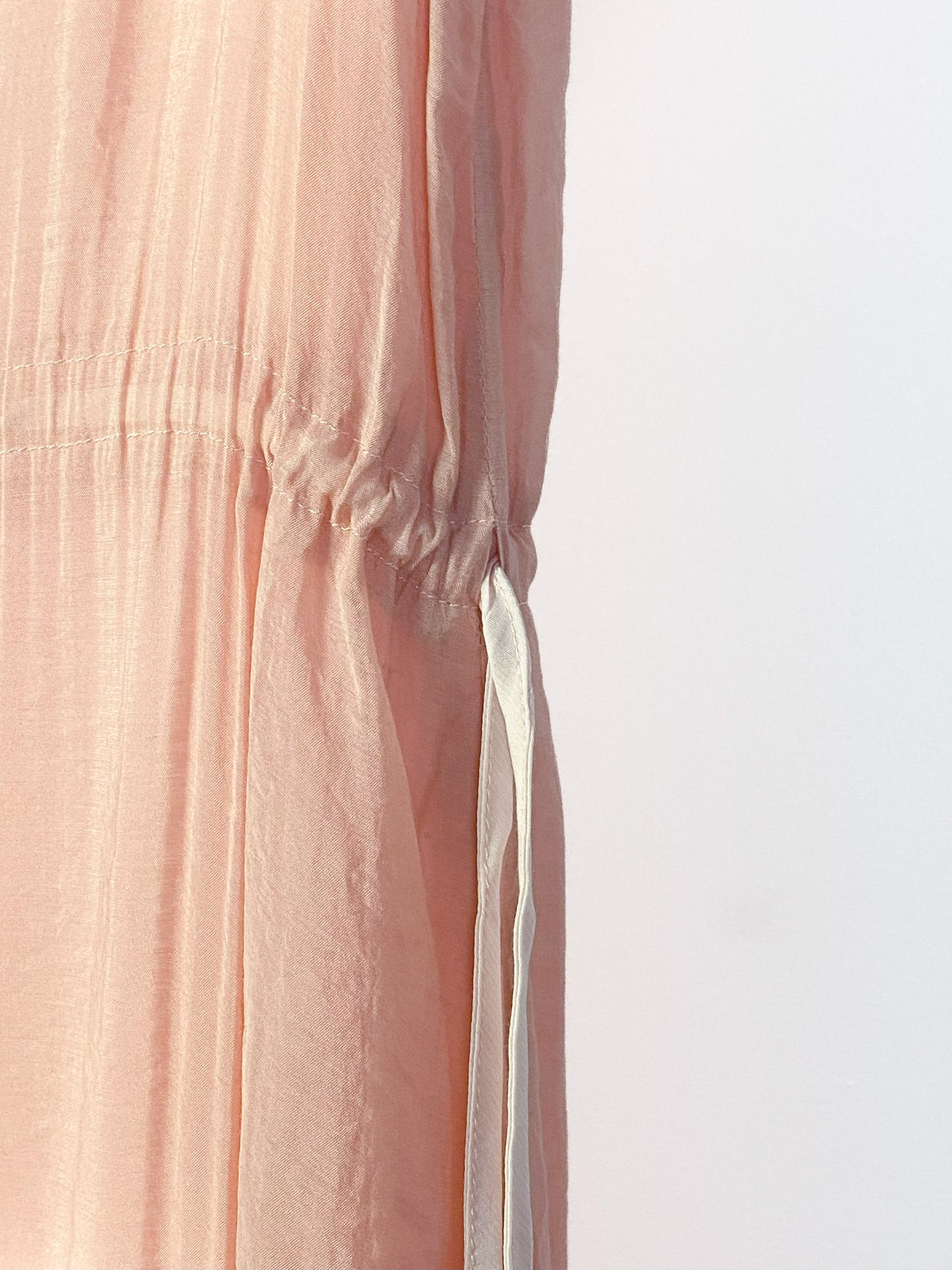Sun-Kissed Drawstring Midi Dress