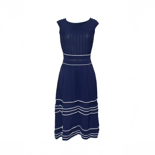 Knitted Classic Navy Dress