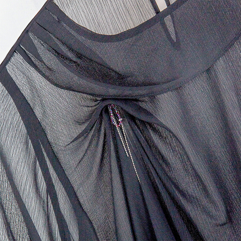 Semi-Sheer Black Blouse