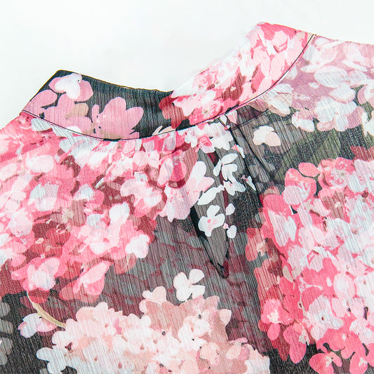Semi-Sheer Floral Bliss Blouse