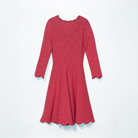 Knitted Vibrant Red Elegance Dress