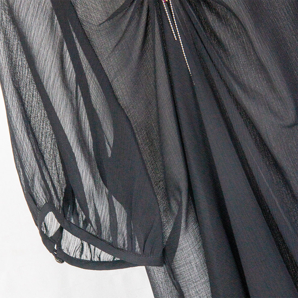 Semi-Sheer Black Blouse