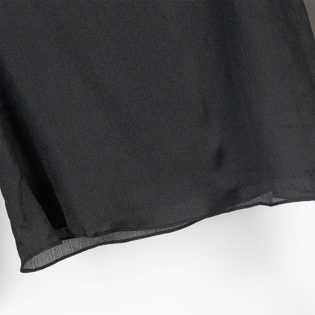 Semi-Sheer Midnight Elegance Blouse