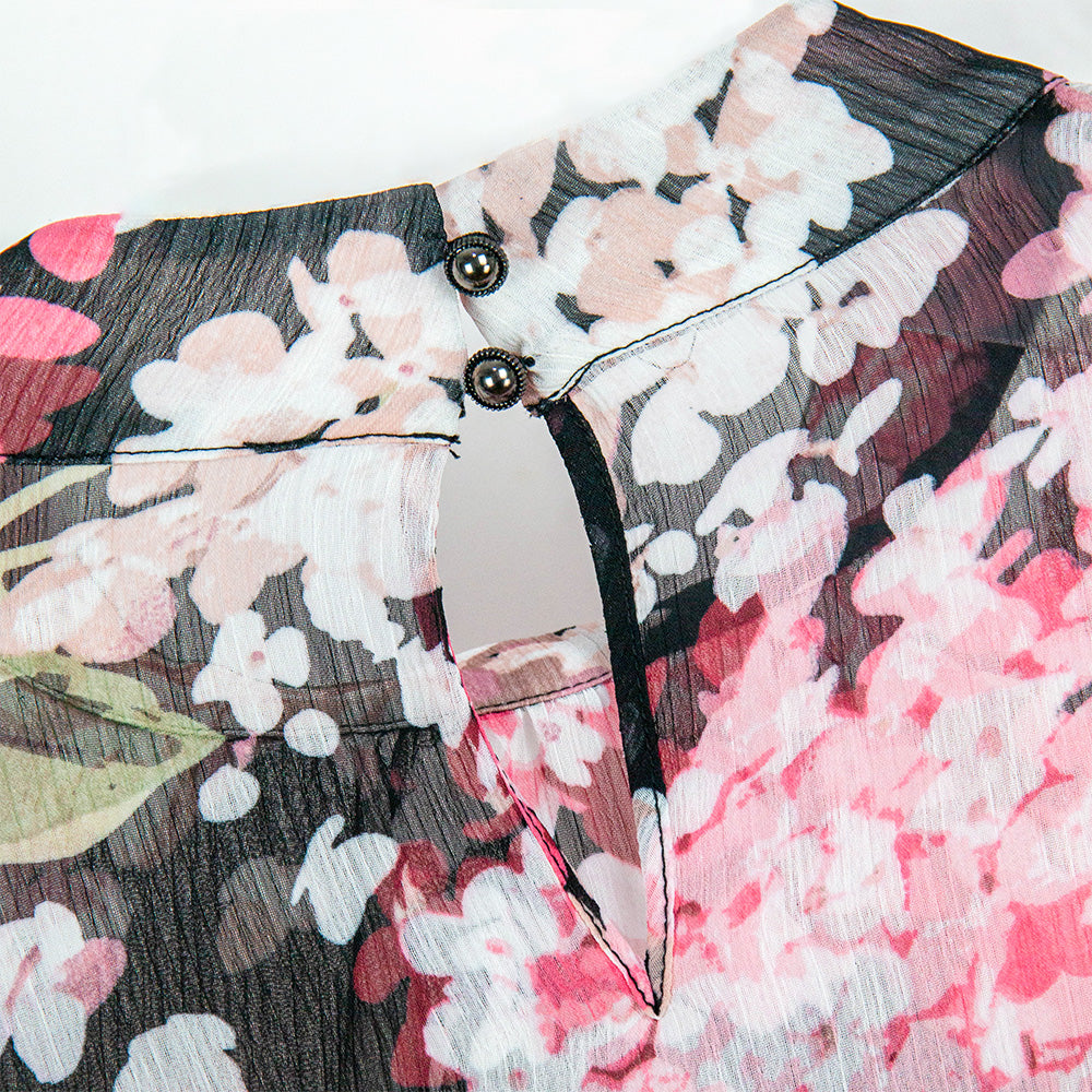 Semi-Sheer Floral Bliss Blouse