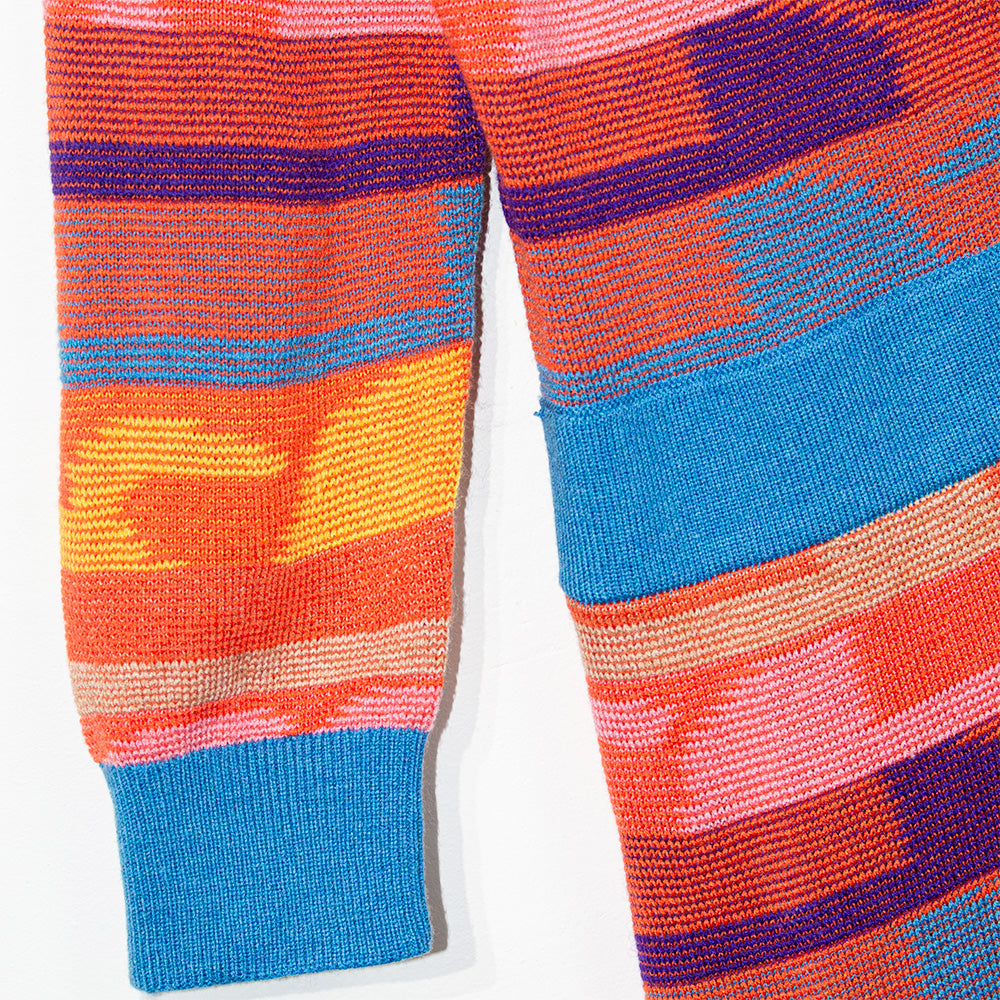Knitted Vibrant Fusion Knit Dress