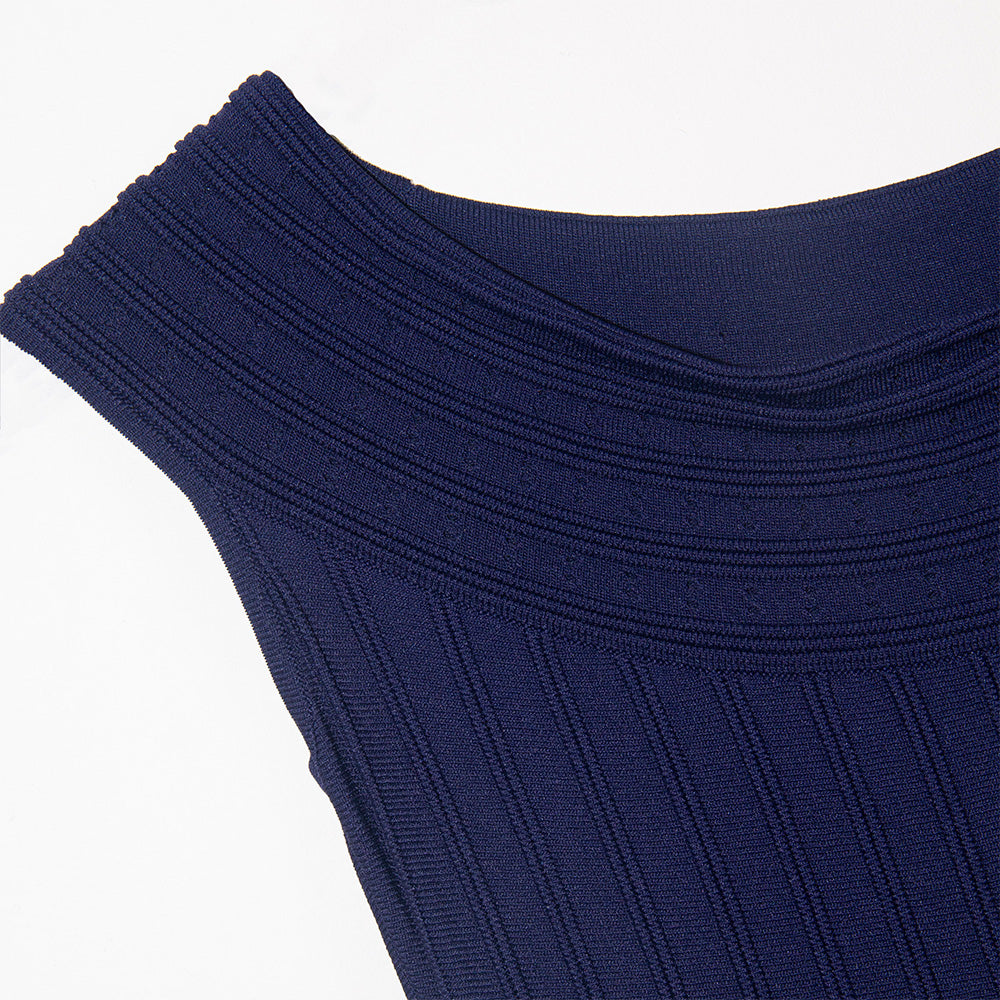 Knitted Classic Navy Dress