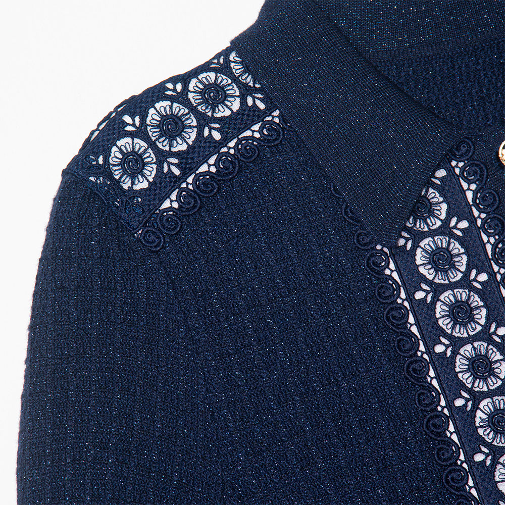 Knitted Lace Detail Dress