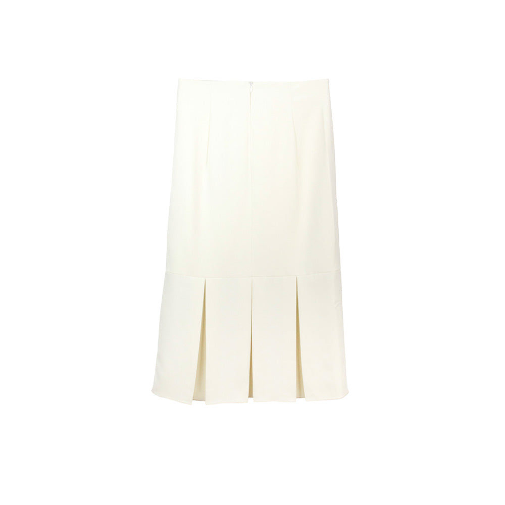 Pleated Floral Designed Skirt