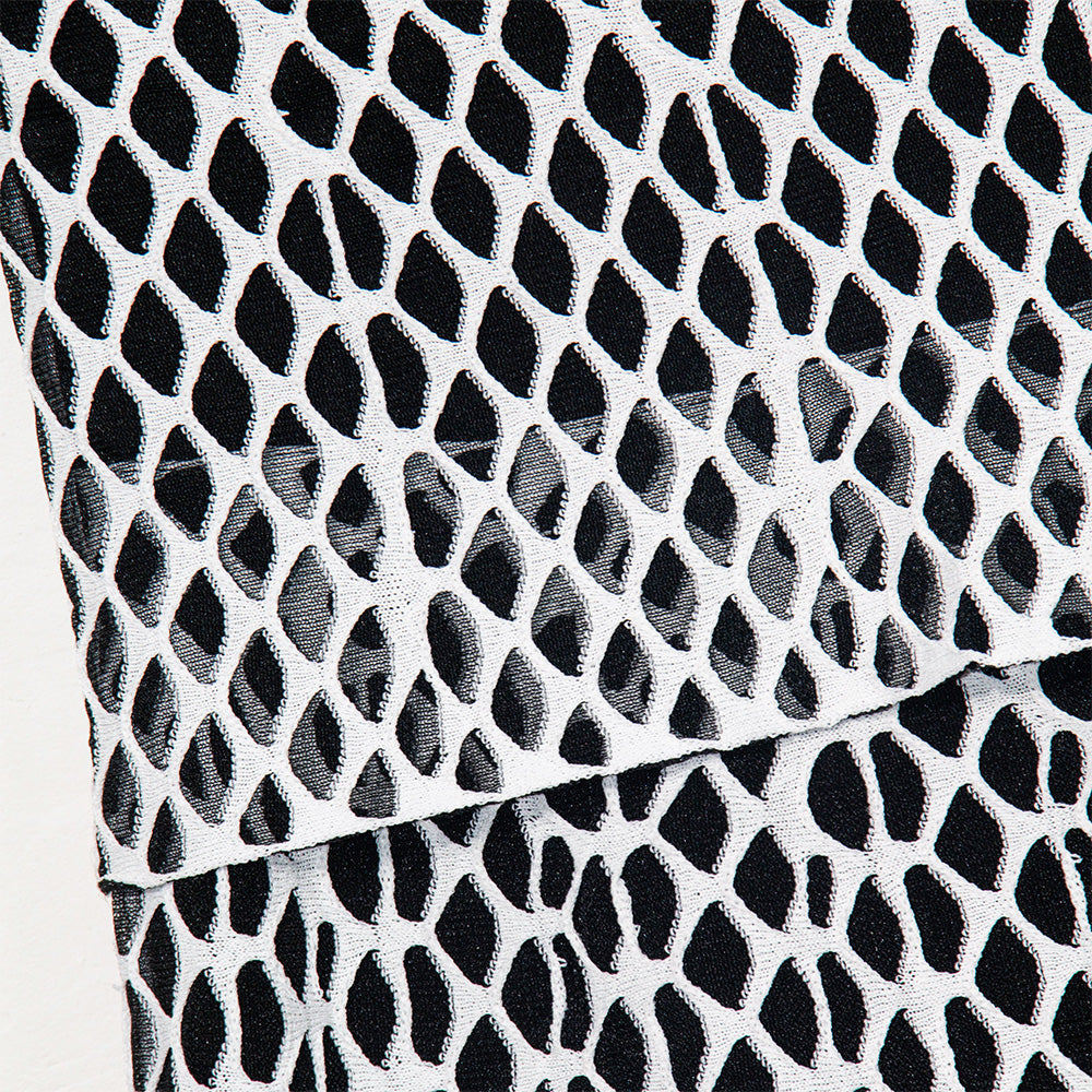 Knitted Geometric Charm Tiered Dress