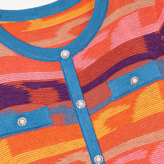 Knitted Vibrant Fusion Knit Dress
