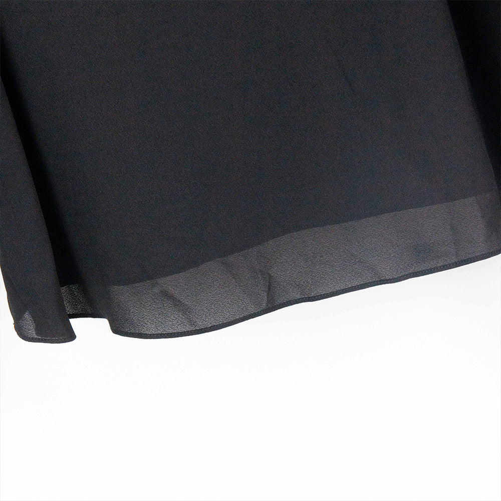 Semi-Sheer Draped Scarf-Sleeve Blouse