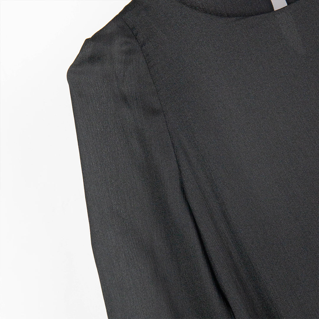 Semi-Sheer Midnight Elegance Blouse