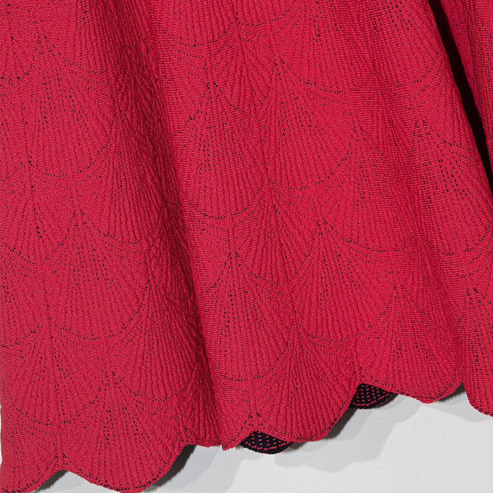 Knitted Vibrant Red Elegance Dress