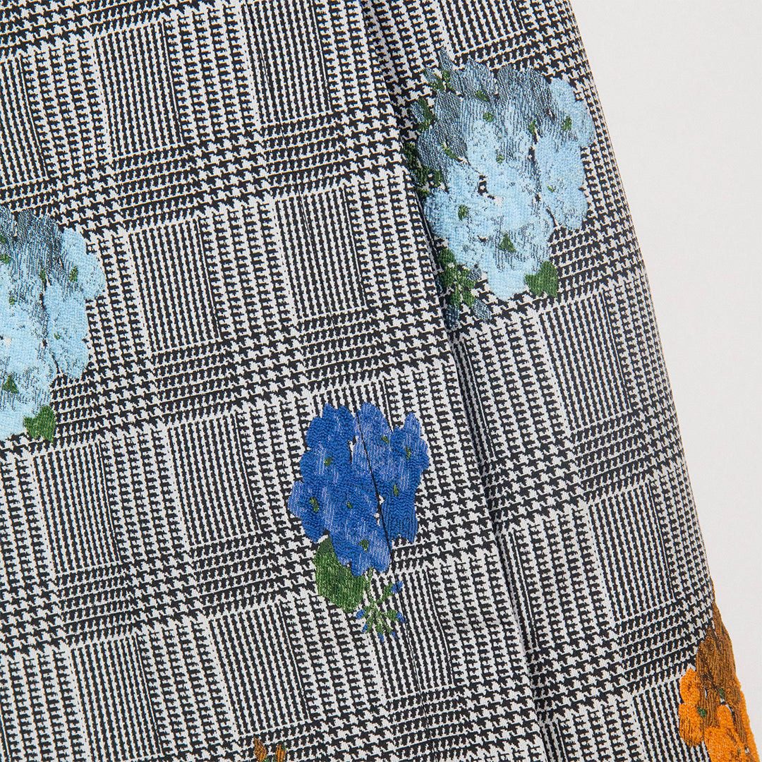 Floral Pattern Textured Skirt