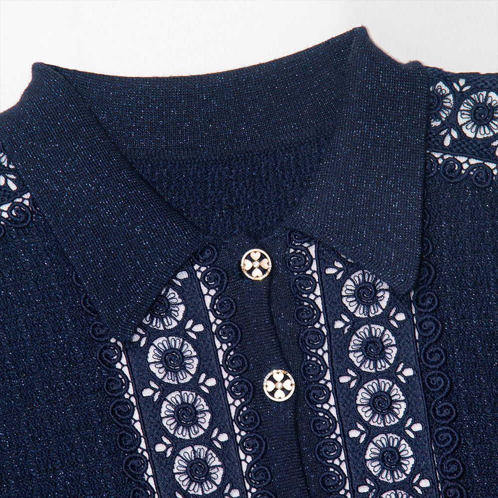 Knitted Lace Detail Dress