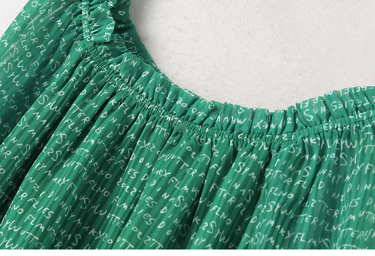 Verdant Breeze Semi Off-Shoulder Blouse
