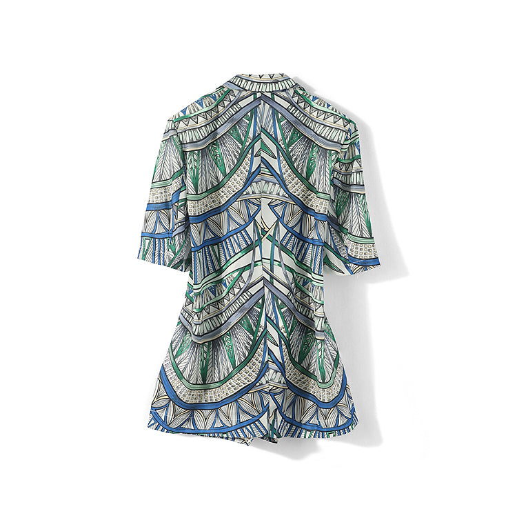 Geometric Wrap Blazer