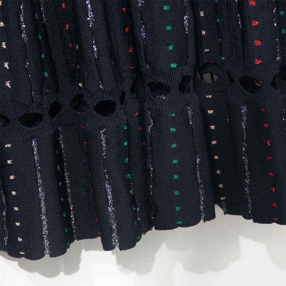 Midnight Confetti Pointelle Dress