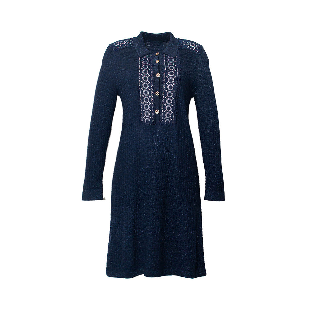 Knitted Lace Detail Dress