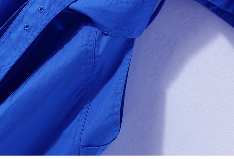 Sapphire Serenity Belted Dress
