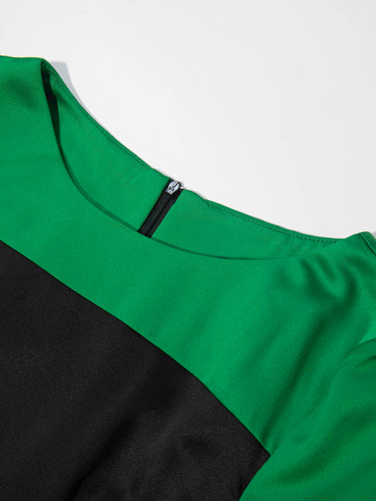Emerald Panel Shift Dress