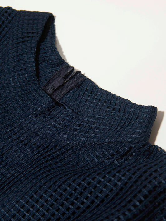 Midnight Lattice Midi Dress