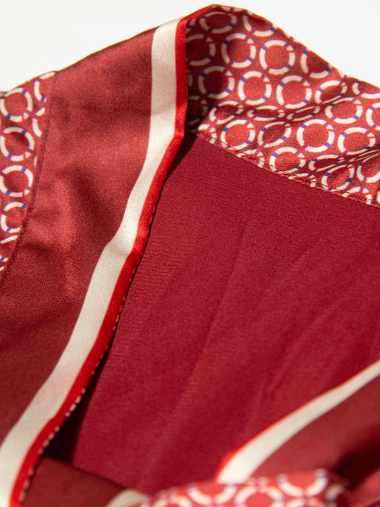 Red Geo Bow-Tie Dress