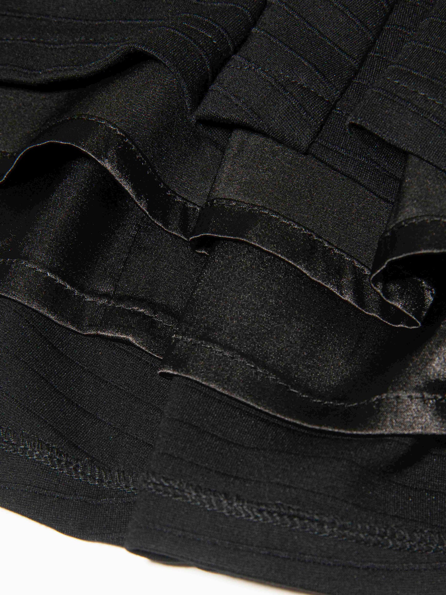 Midnight Pleated-Cuff Dress