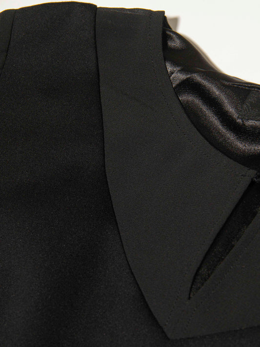 Black Sheer-Sleeve Dress