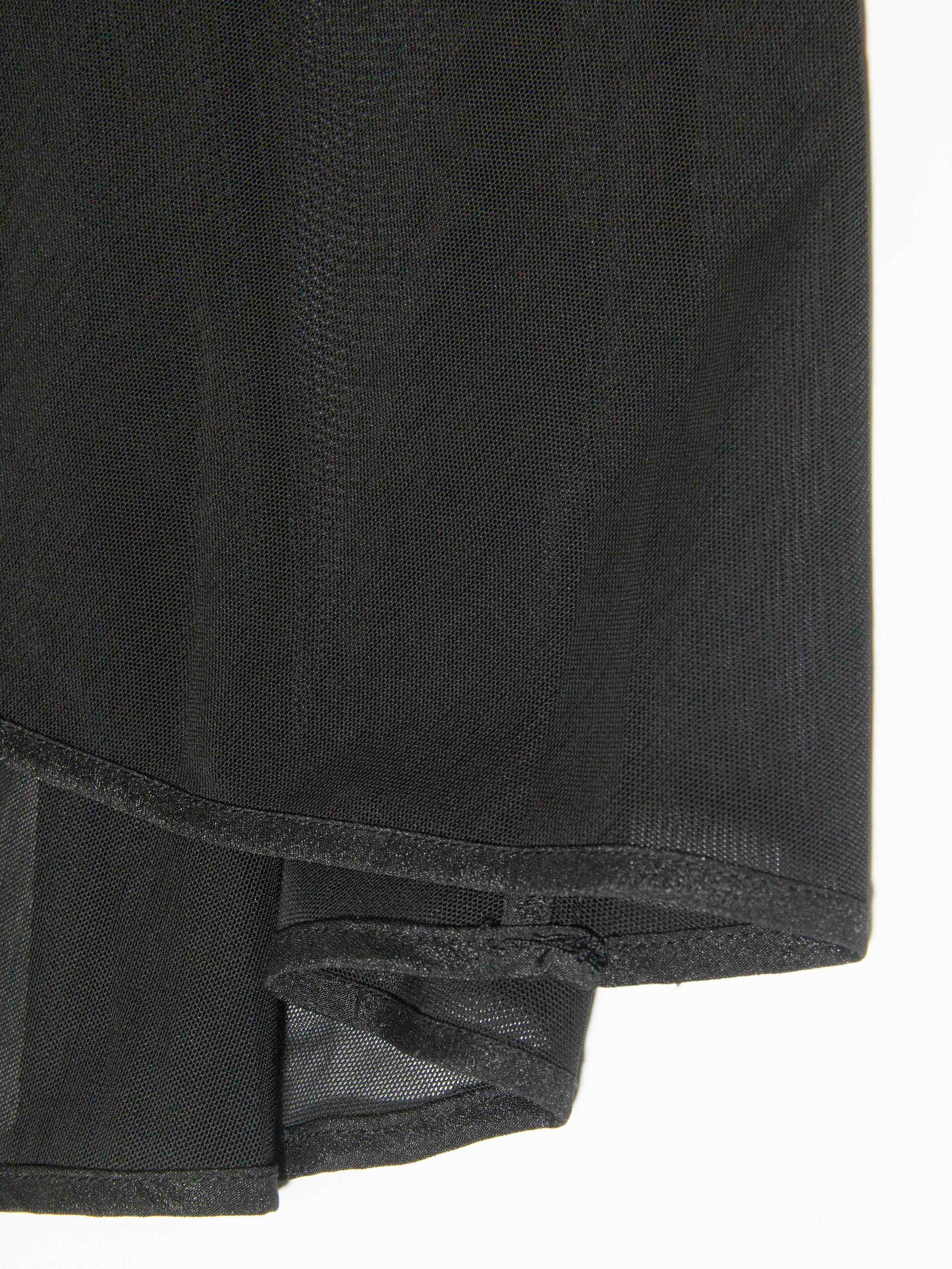 Black Mesh Hi-Low Dress