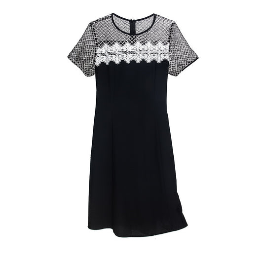 Midnight Charm Trimmed Dress