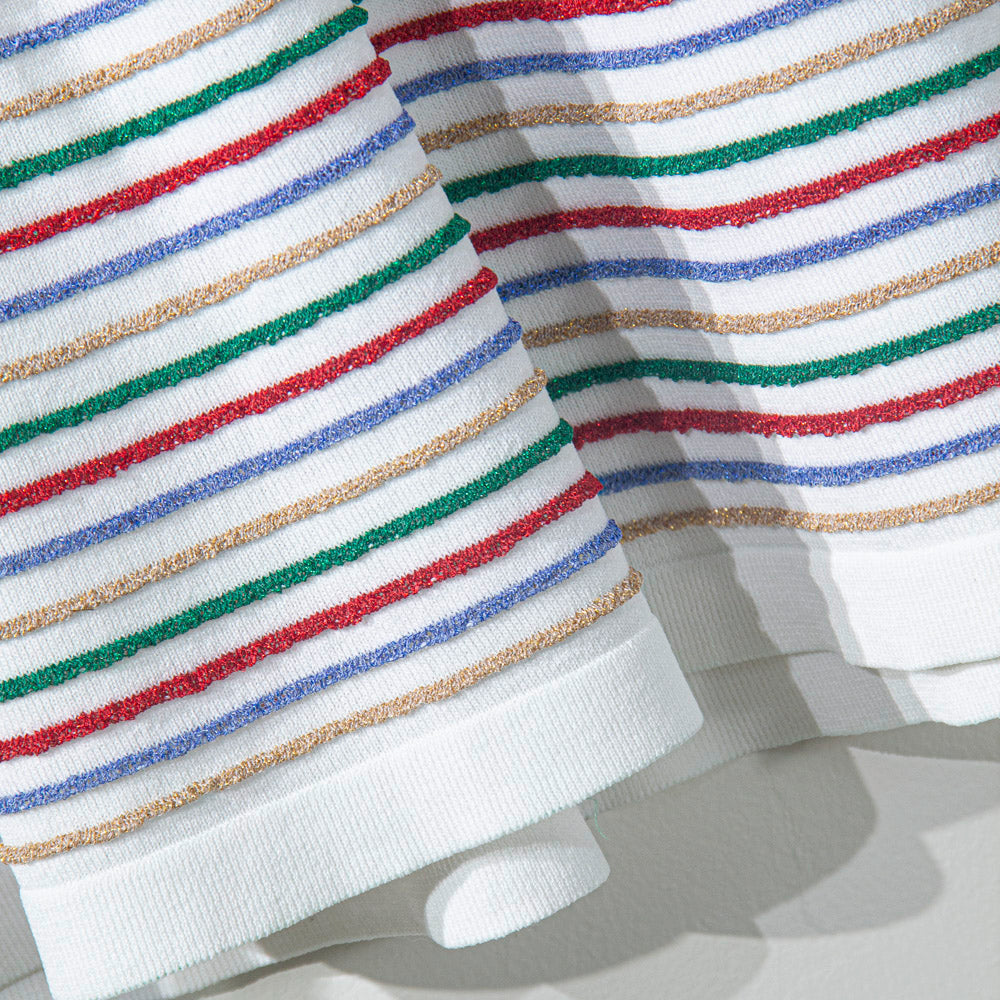 Vibrant Striped Knitted Coordinates