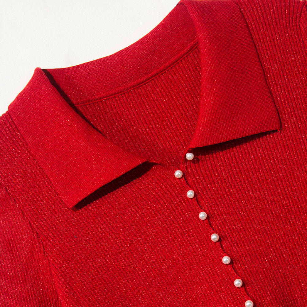 Pearl Trim Knitted Coordinates