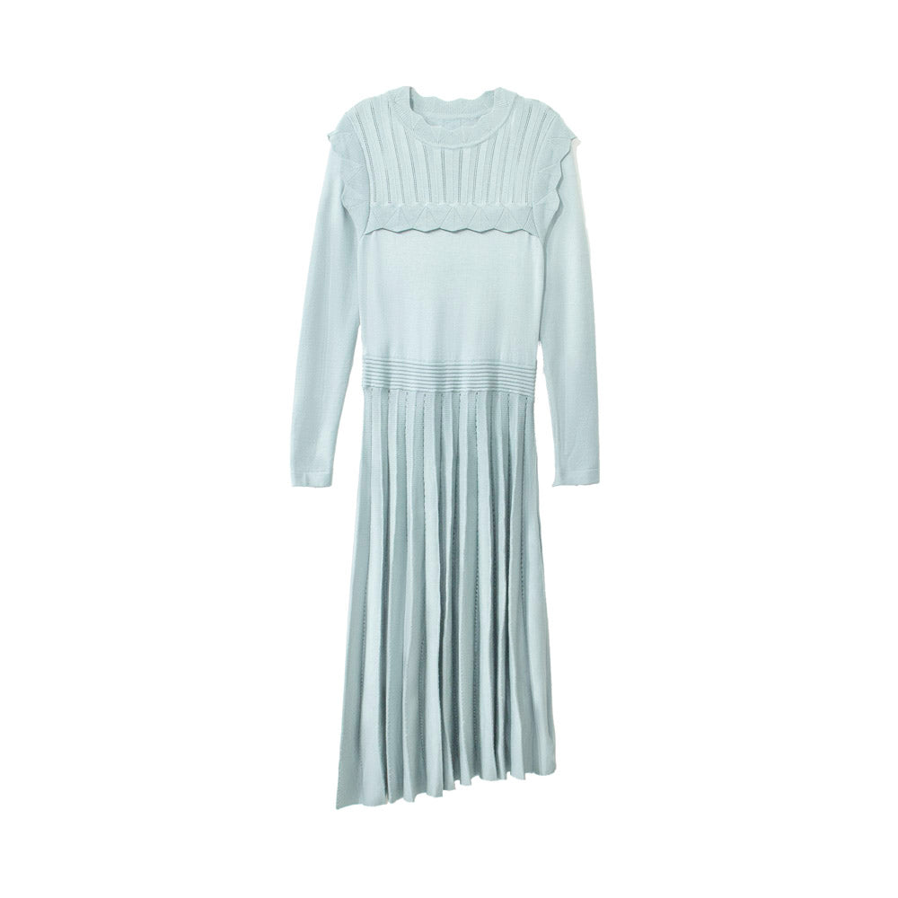 Pleated Grace Long Sleeve Dress