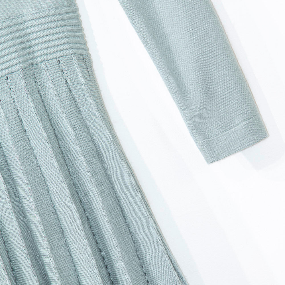 Pleated Grace Long Sleeve Dress