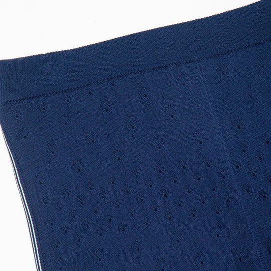 Knitted Navy Garter Pants