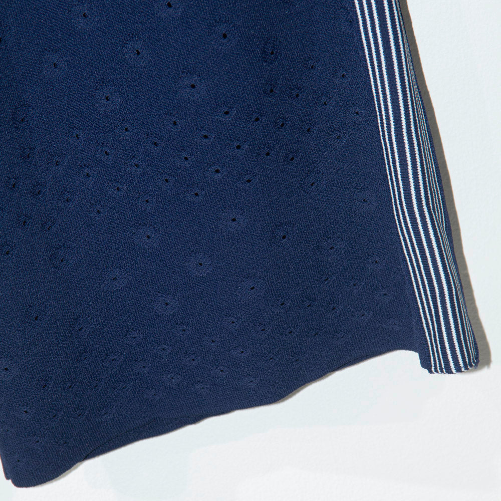 Knitted Navy Garter Pants