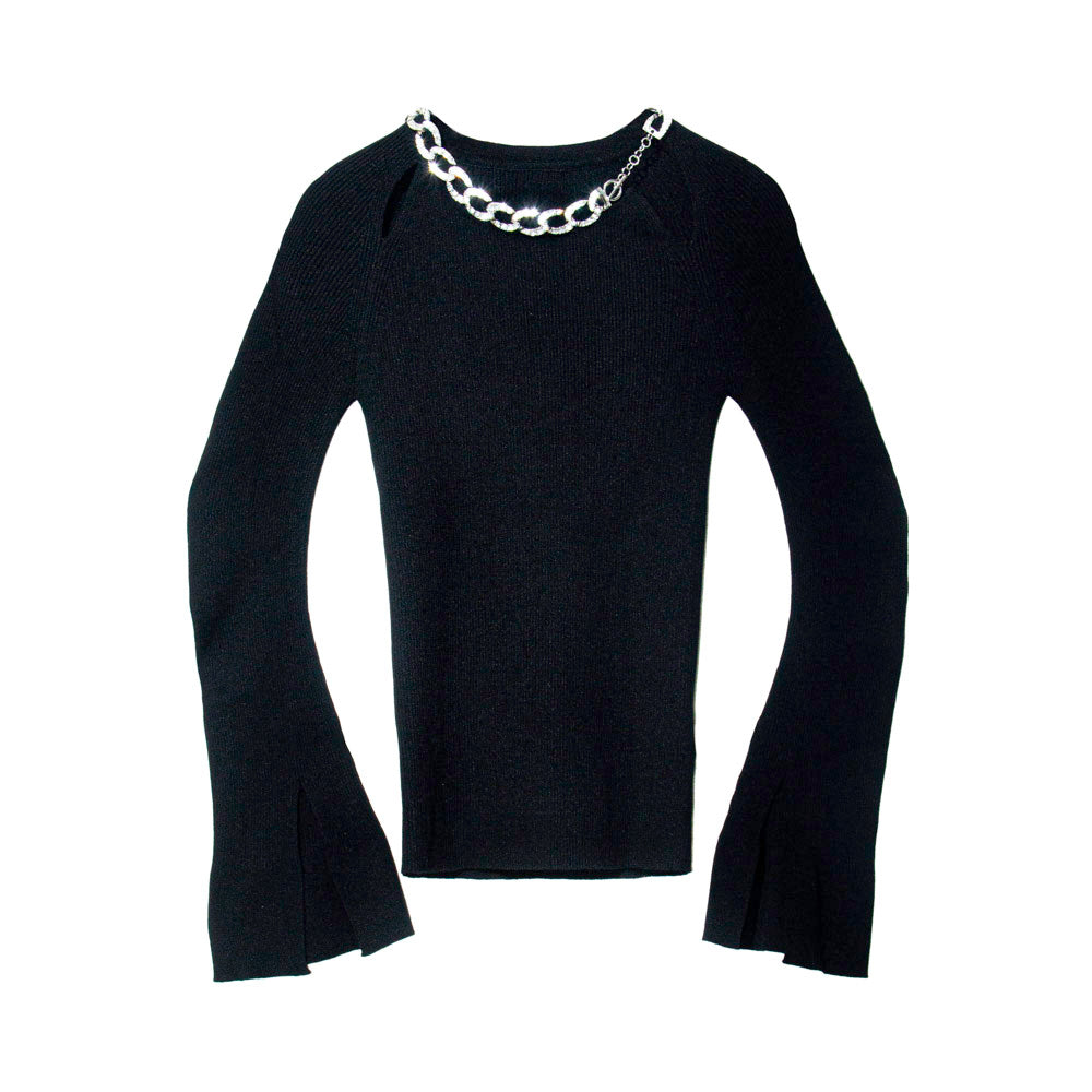 Knitted Luxe Chain Top