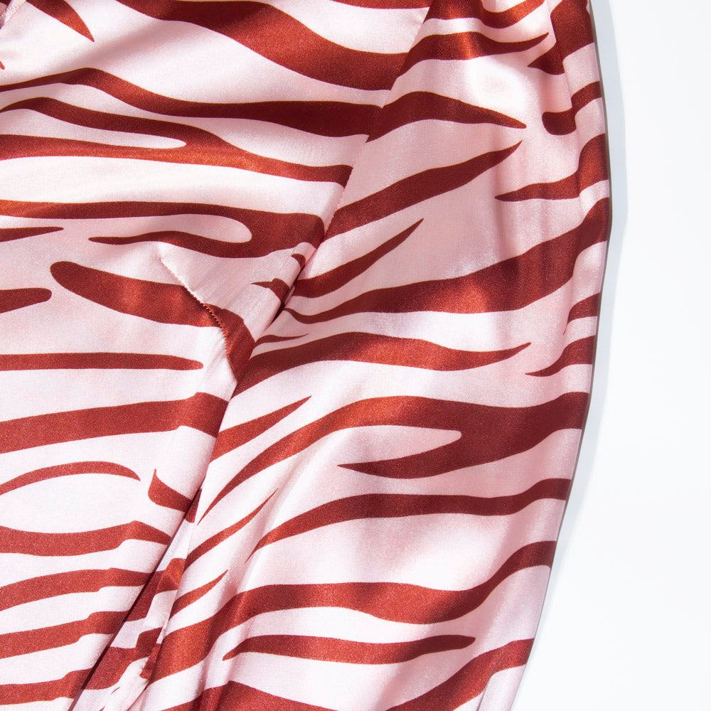 Striped High-Neck Blouse