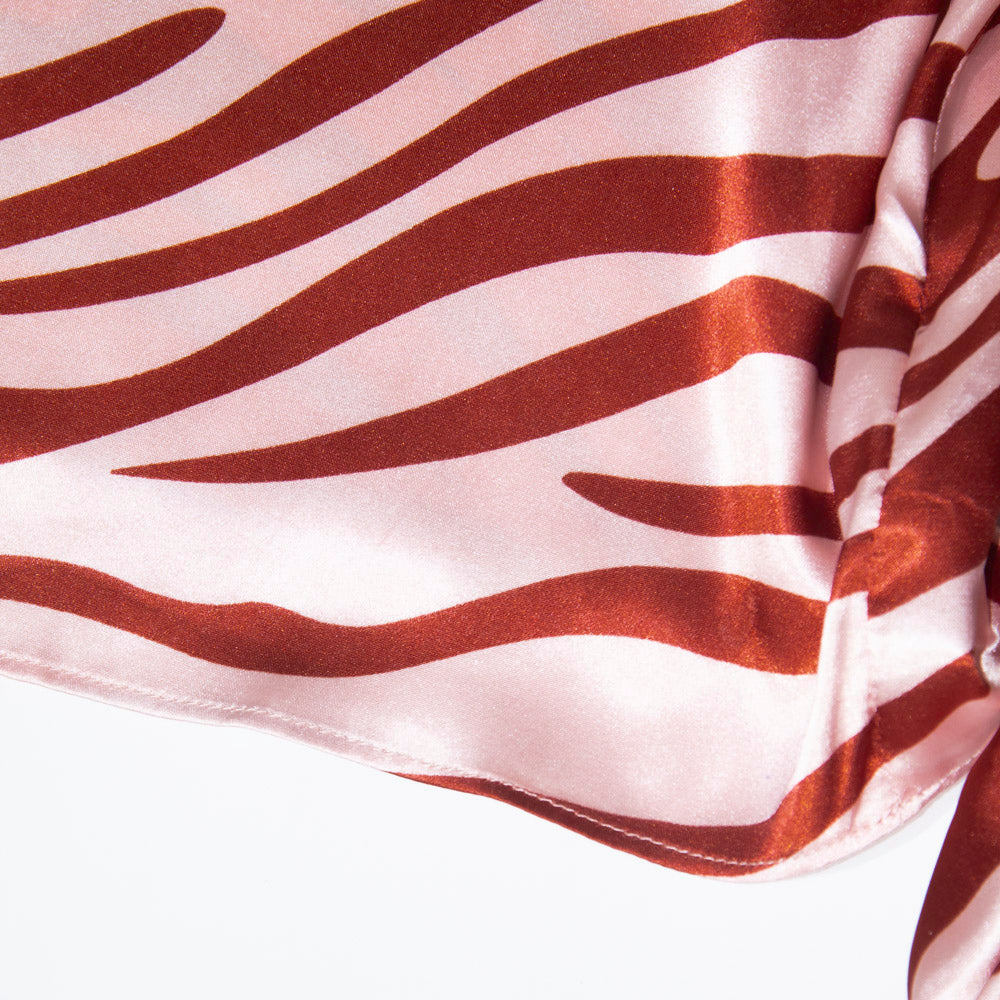 Striped High-Neck Blouse