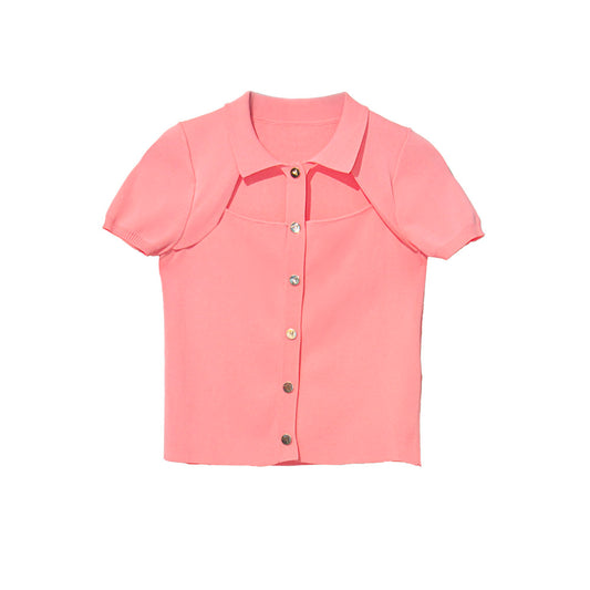 Chic Button-Up Knit Top