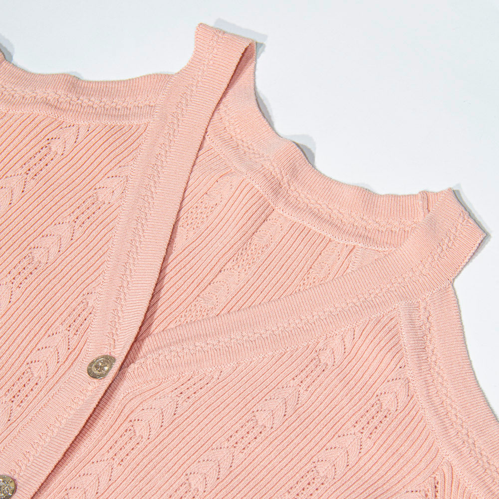 Blush Cutout Cardigan