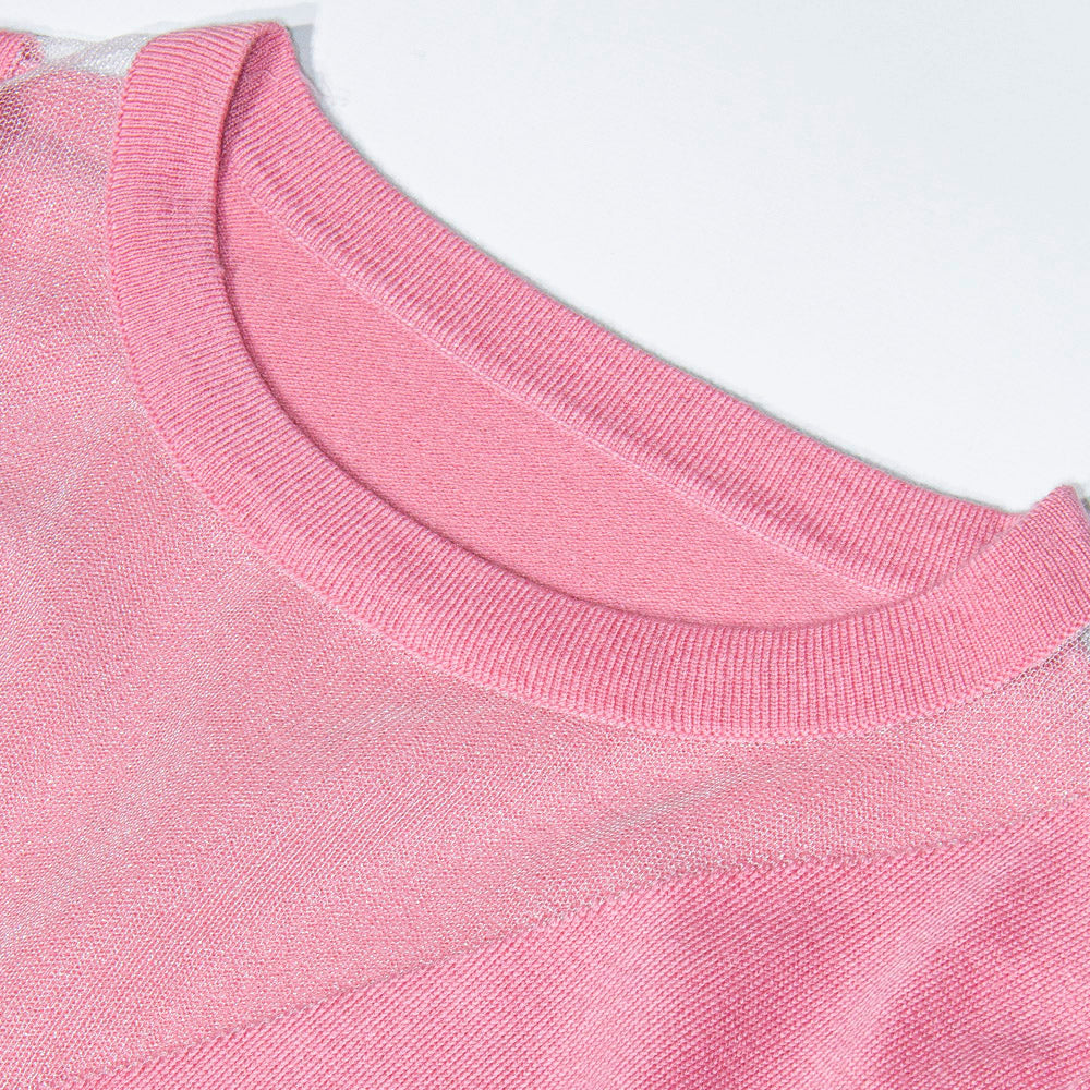 Rosy Knit Lace Top